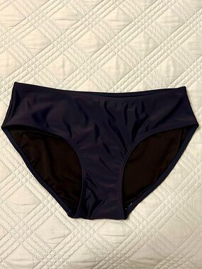 Women's Navy Blue Swim Bottoms, Size Small